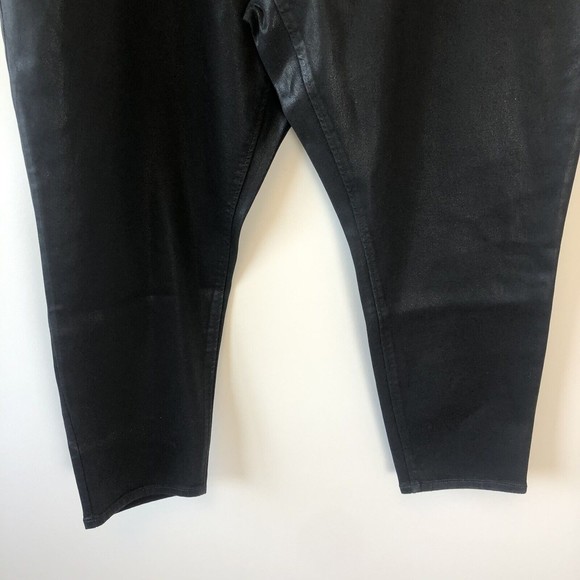 Vintage America High Rise Skinny Ankle Coated Jeans Black Women's Size 24W NWT’s - Picture 8 of 16